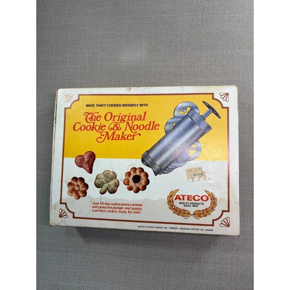 Vintage Ateco The Original Cookie & Noodle Maker #685 Complete Set